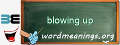 WordMeaning blackboard for blowing up
